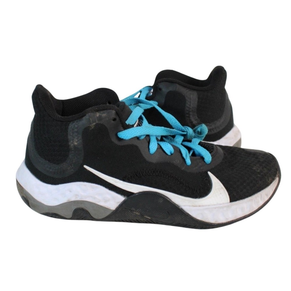 Nike Renew Elevate 2 Black White Blue Basketball Shoes CK2669-001 Mens‎ 7.5